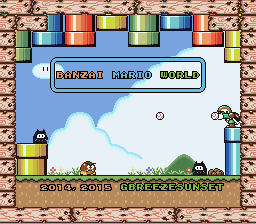 Banzai Mario World Title Screen